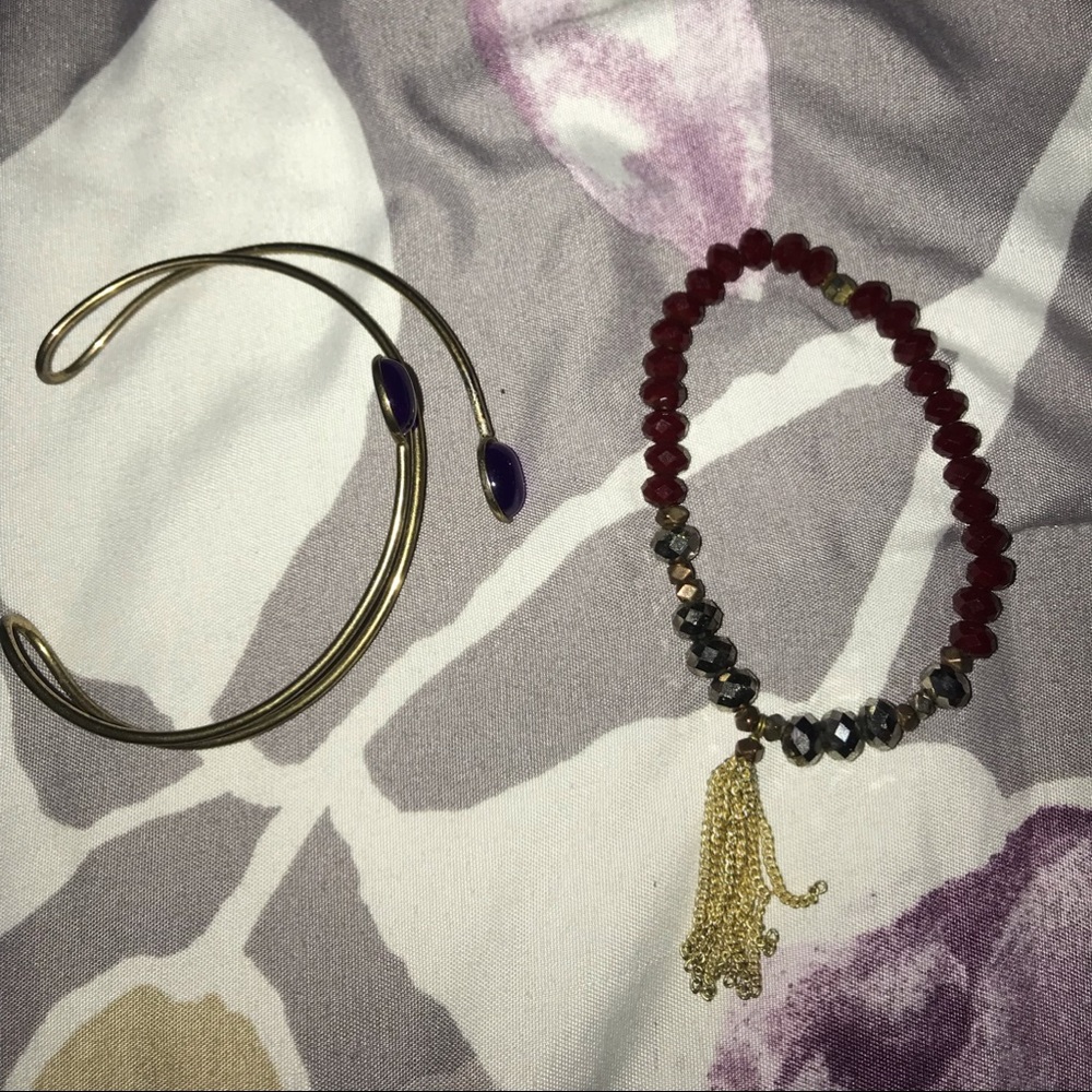 Two gold bracelets